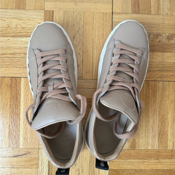 Chloe Scallop Sneakers in Beige - Picture 5 of 7